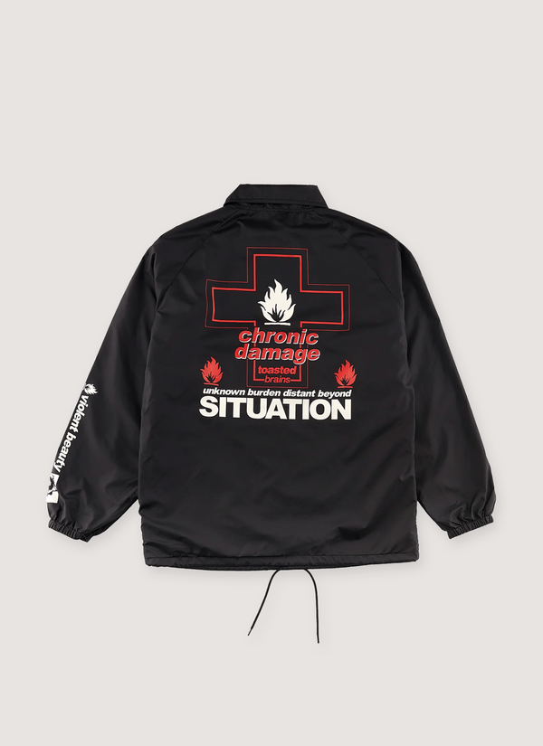 Saint Michael Unknown Coaches Jacket Black alternate view - Shop at Pieces Los Angeles