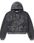 Vale Forever Black Cat Zip Up Sweatshirt Vintage Black