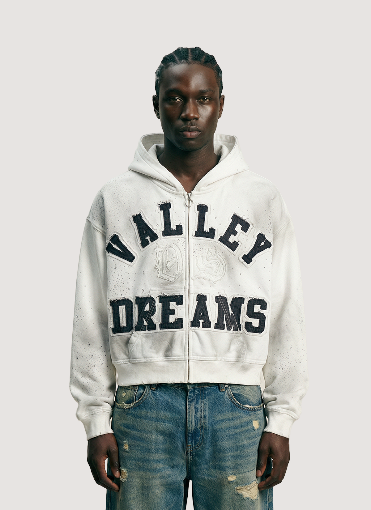 Vale Forever Classico Zip Up Sweatshirt White