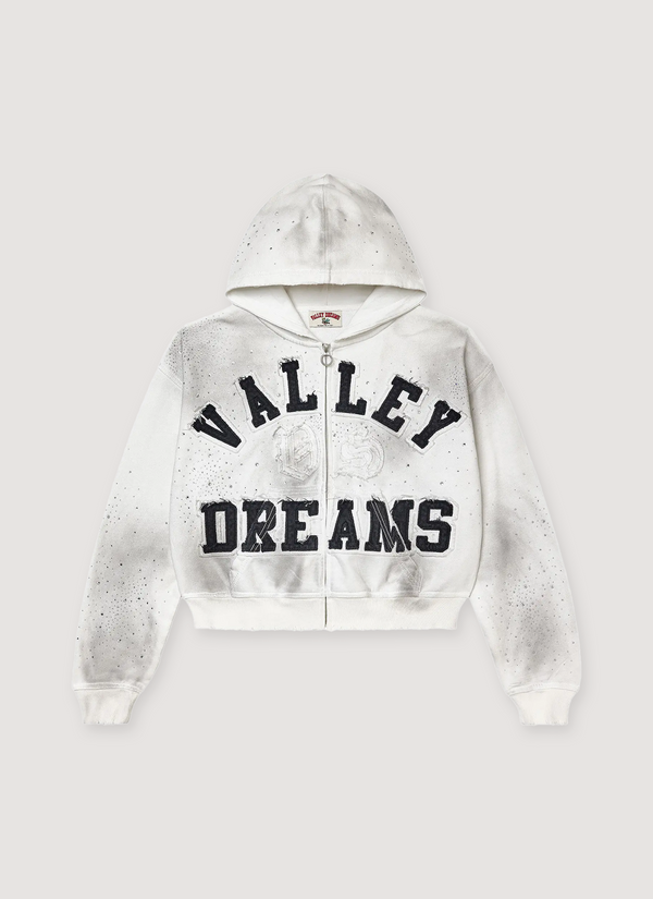 Vale Forever Classico Zip Up Sweatshirt White alternate view - Shop at Pieces Los Angeles