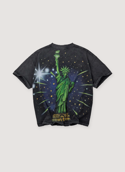 Vale Forever Skyline Bling Tee Vintage Black