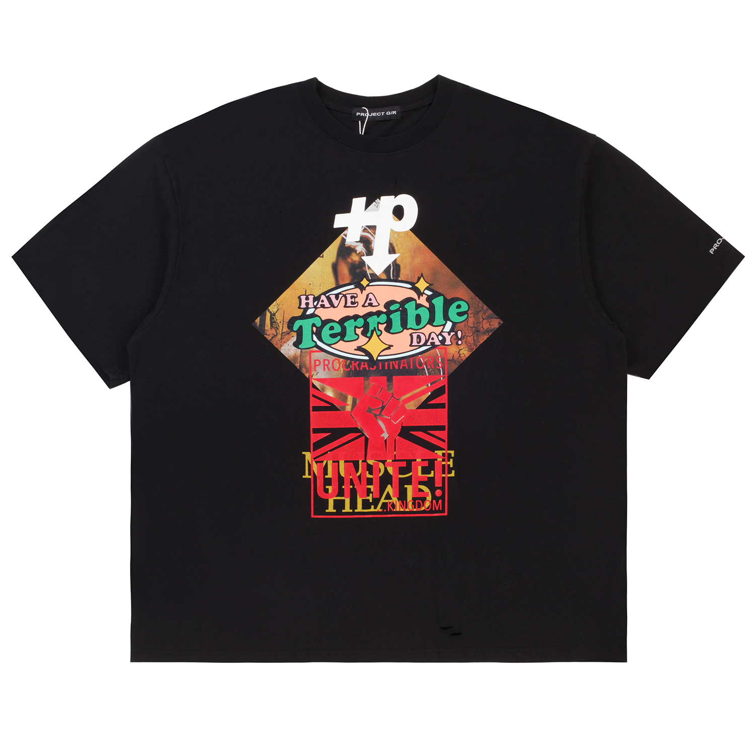 Tシャツ・カットソー PROJECT G/R MIXED PRINTED VINTAGE T-SHIRT - WHITE MIXED PRINTED VINTAGE T-SHIRT - WHITE : PROJECT G/R