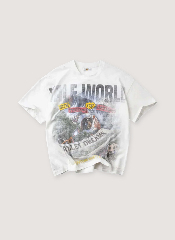 Vale Forever Newspaper Tee White Newspaper Tee White - Authenticated T-shirts | Pieces Los Angeles