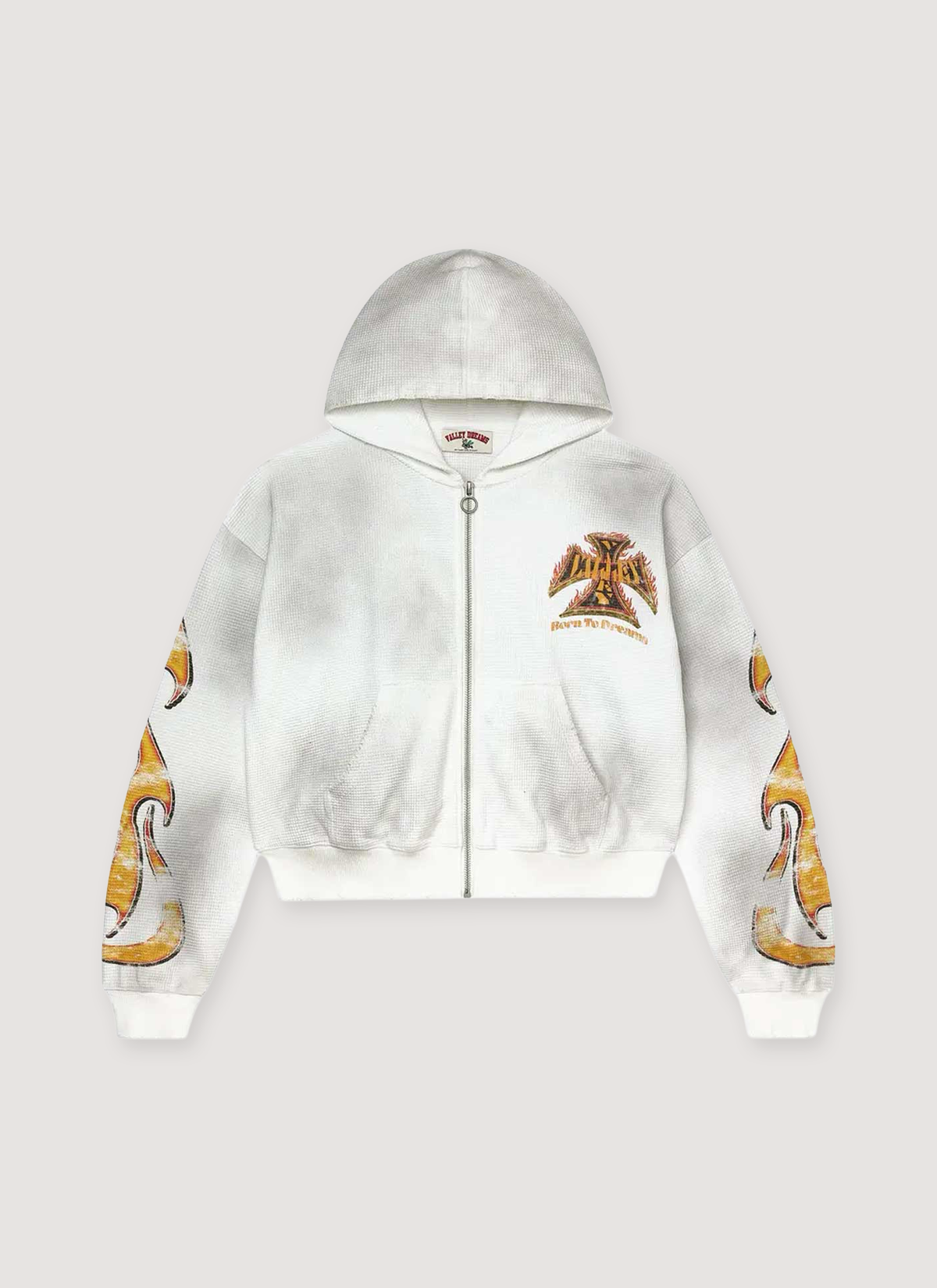 Vale Forever Reborn Waffle Zip Up Sweatshirt White