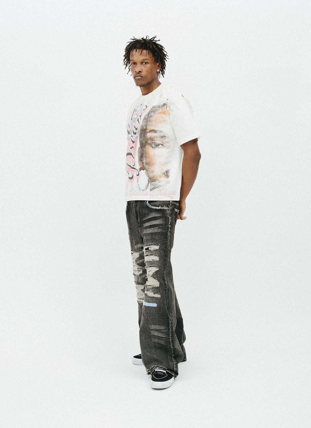 Vale Forever Thrashed Denim Jeans Black Vale Forever Thrashed Denim Jeans Black - Image 3 | Authenticated at Pieces Los Angeles
