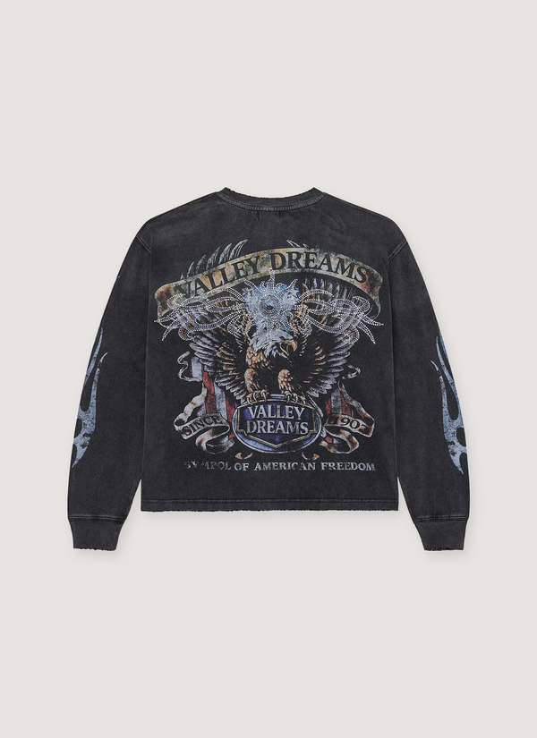 Vale Forever Valley Bling Longsleeve Vintage Black alternate view - Shop at Pieces Los Angeles