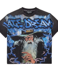 Vale Forever Blue Wizard Big Tee Vintage Black