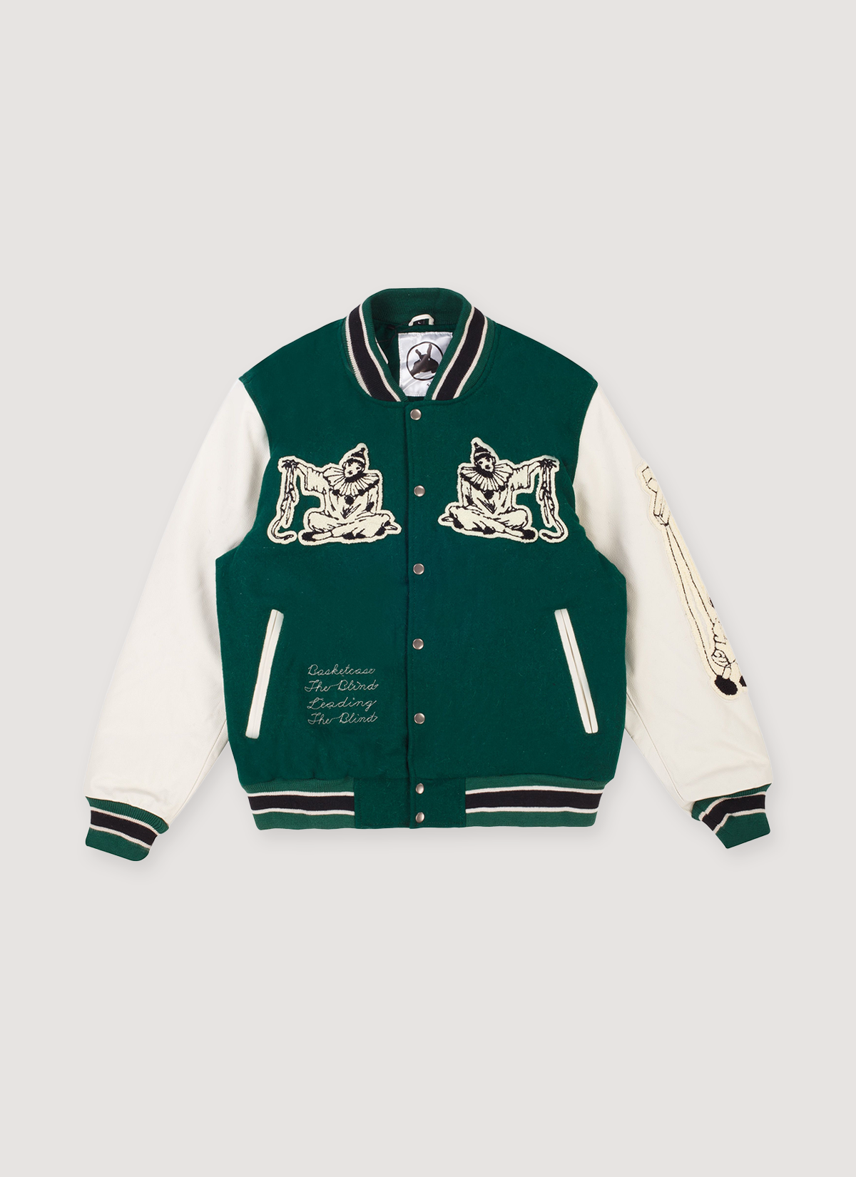 Basketcase Gallery Marionette Letterman Jacket Green