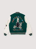 Basketcase Gallery Marionette Letterman Jacket Green Basketcase Gallery Marionette Letterman Jacket Green - Image 2 | Authenticated at Pieces Los Angeles
