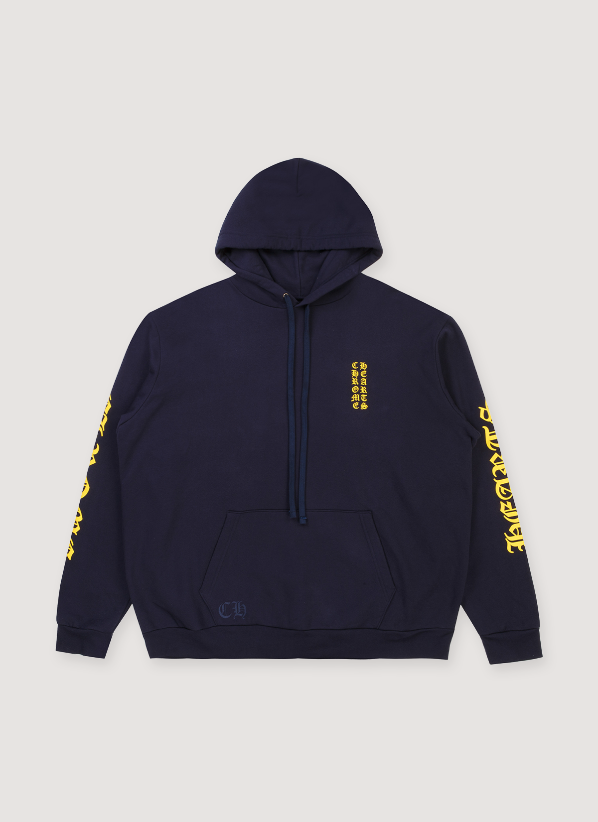 Chrome Hearts Vertical Logo Sweatshirt Navy Gold