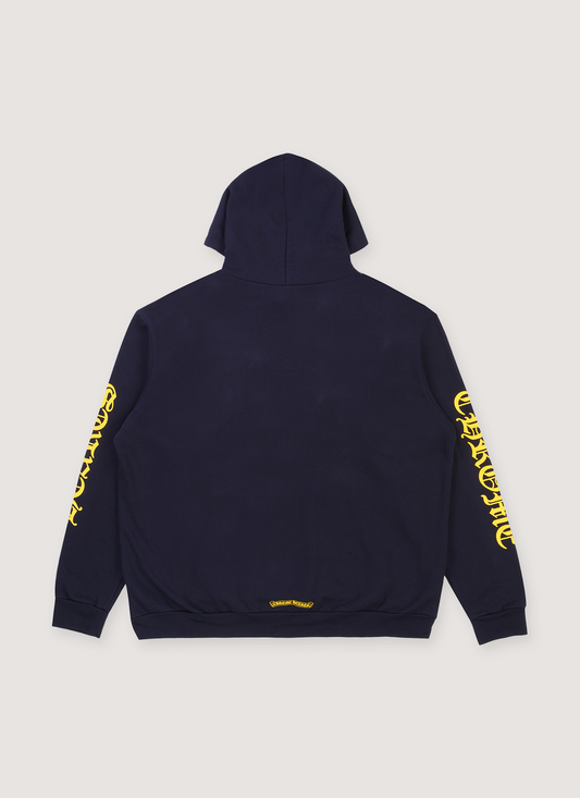 Chrome Hearts Vertical Logo Sweatshirt Navy Gold