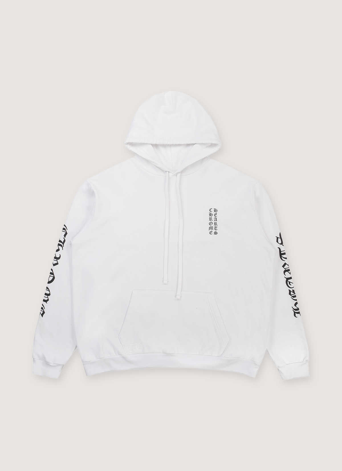 Chrome Hearts Vertical Logo Sweatshirt White Black Chrome Hearts Vertical Logo Sweatshirt White Black - Image 1 | Authenticated at Pieces Los Angeles