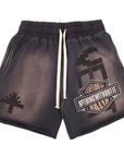 Vertabrae Harley Double Emblem Shorts Black