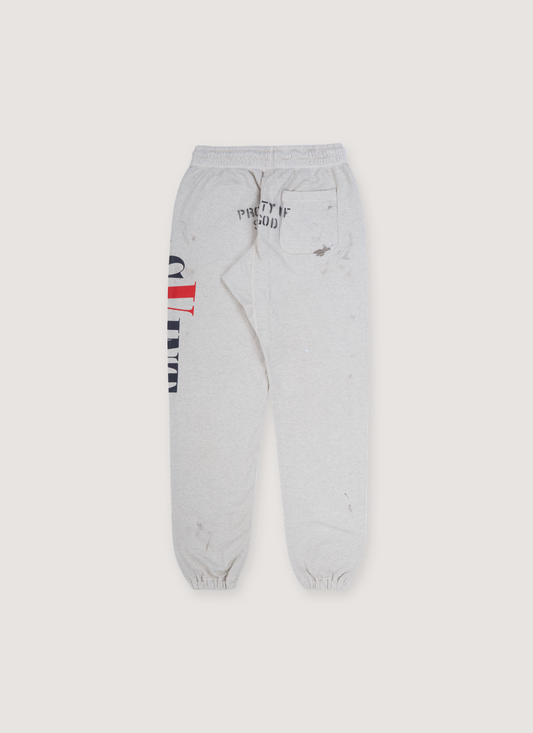 Saint Michael x Vlone Logo Sweatpants Grey