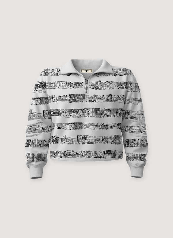 Vertabrae Vomic Quarter Zip Grey Vomic Quarter Zip Sweater Grey - Authenticated Sweaters | Pieces Los Angeles