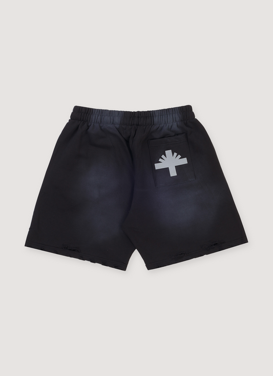 Vertabrae Vonster Cross Sweatshorts Black
