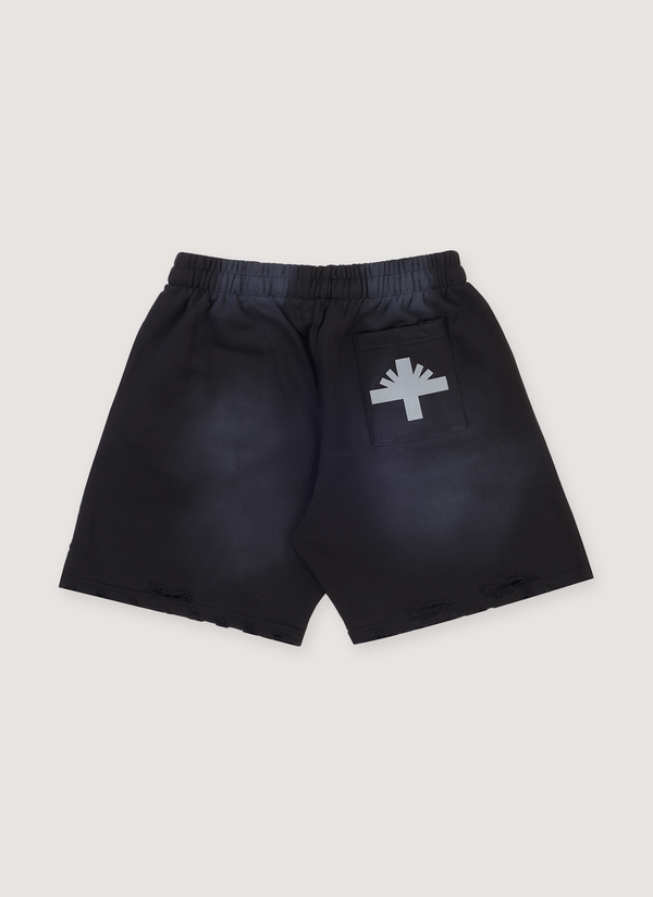 Vertabrae Vonster Cross Sweatshorts Black alternate view - Shop at Pieces Los Angeles