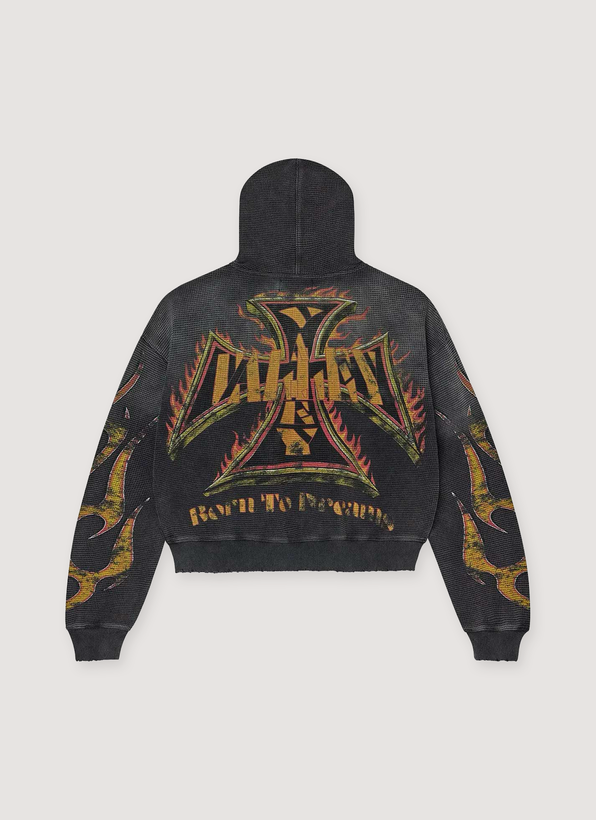 Vale Forever Reborn Waffle Zip Up Sweatshirt Black Vale Forever Reborn Waffle Zip Up Sweatshirt Black - Image 2 | Authenticated at Pieces Los Angeles