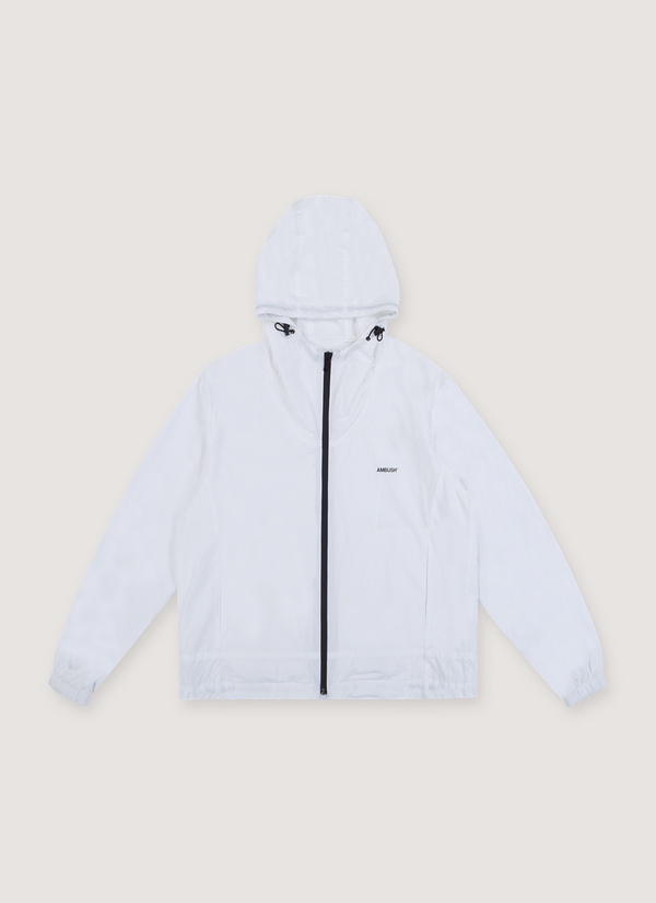 Ambush Logo Hooded Zip Jacket White Logo Hooded Zip Jacket White - Authenticated Jackets | Pieces Los Angeles