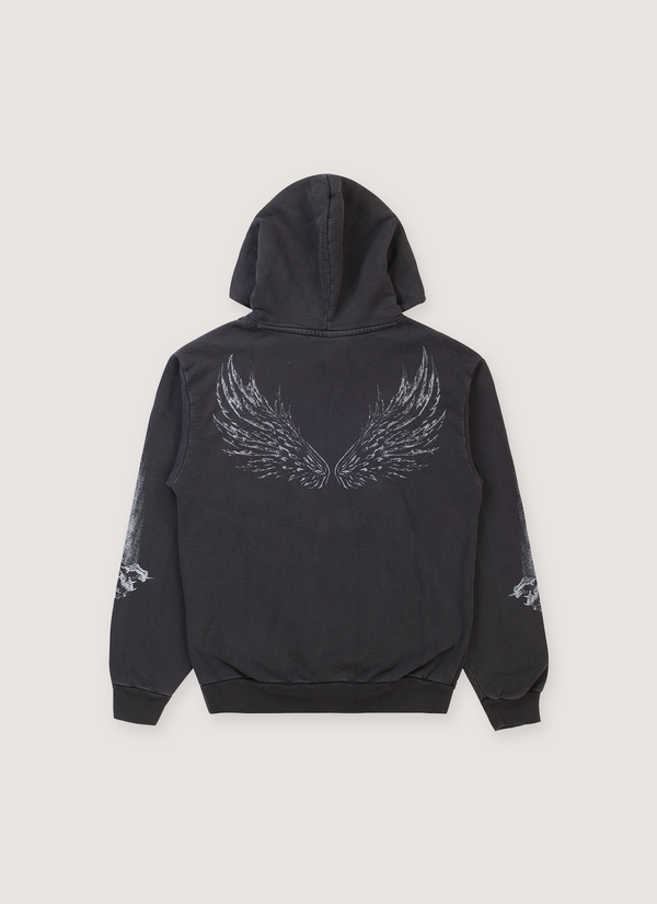Basketcase Gallery Wings Sweatshirt Vintage Black alternate view - Shop at Pieces Los Angeles