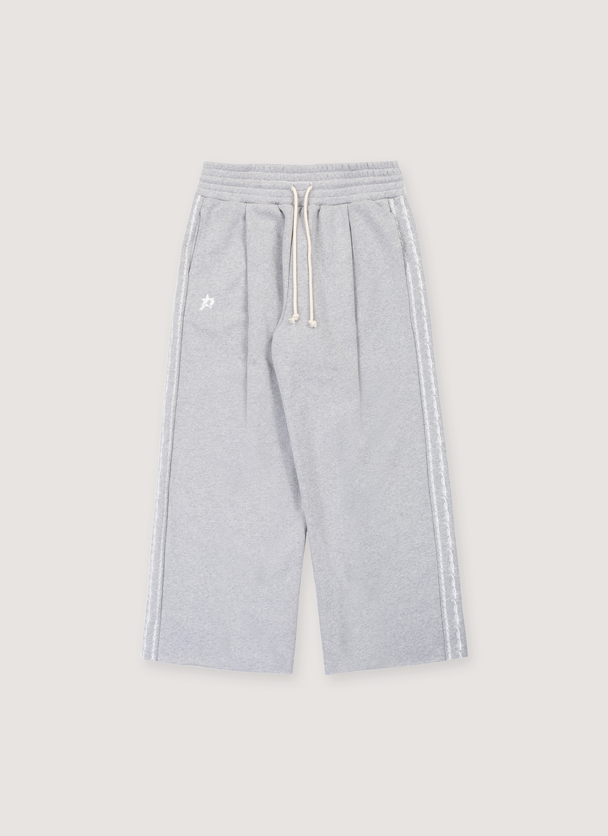 Pieces Wired Pleated Sweatpants Heather Grey