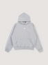 Pieces Wired Sweatshirt Heather Grey hoodie with small P star logo and three wired stripes going down the sleeves like Adidas, front view