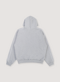 Pieces Wired Sweatshirt Heather Grey hoodie with  three wired stripes going down the sleeves like Adidas, back view Pieces Wired Sweatshirt Heather Grey - Image 2 | Authenticated at Pieces Los Angeles