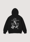 Supreme Wu-Tang Clan Sweatshirt Hoodie Black, heavyweight brushed back fleece, pouch pocket, printed logos, embroidered logo, back view Supreme Wu-Tang Clan Sweatshirt - Image 2 | Authenticated at Pieces Los Angeles