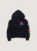 Chrome Hearts Multicolor Cemetery Cross Zip Up Sweatshirt Black [Kids] (Pre-Owned) Chrome Hearts Multicolor Cemetery Cross Zip Up Sweatshirt Black [Kids] (Pre-Owned) - Image 1 | Authenticated at Pieces Los Angeles