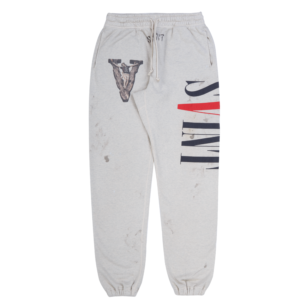Saint Michael x Vlone Logo Sweatpants Grey