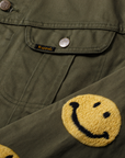 Kapital Vintage Smiley Embroidered Jacket Olive