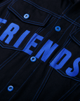 Vlone Friends Denim Jacket Black Blue