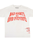 Vlone x Nav Bad Habits Good Intentions Tee White