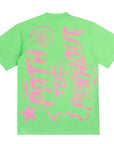 Hellstar Jesus Emblem Tee Lime Green Pink