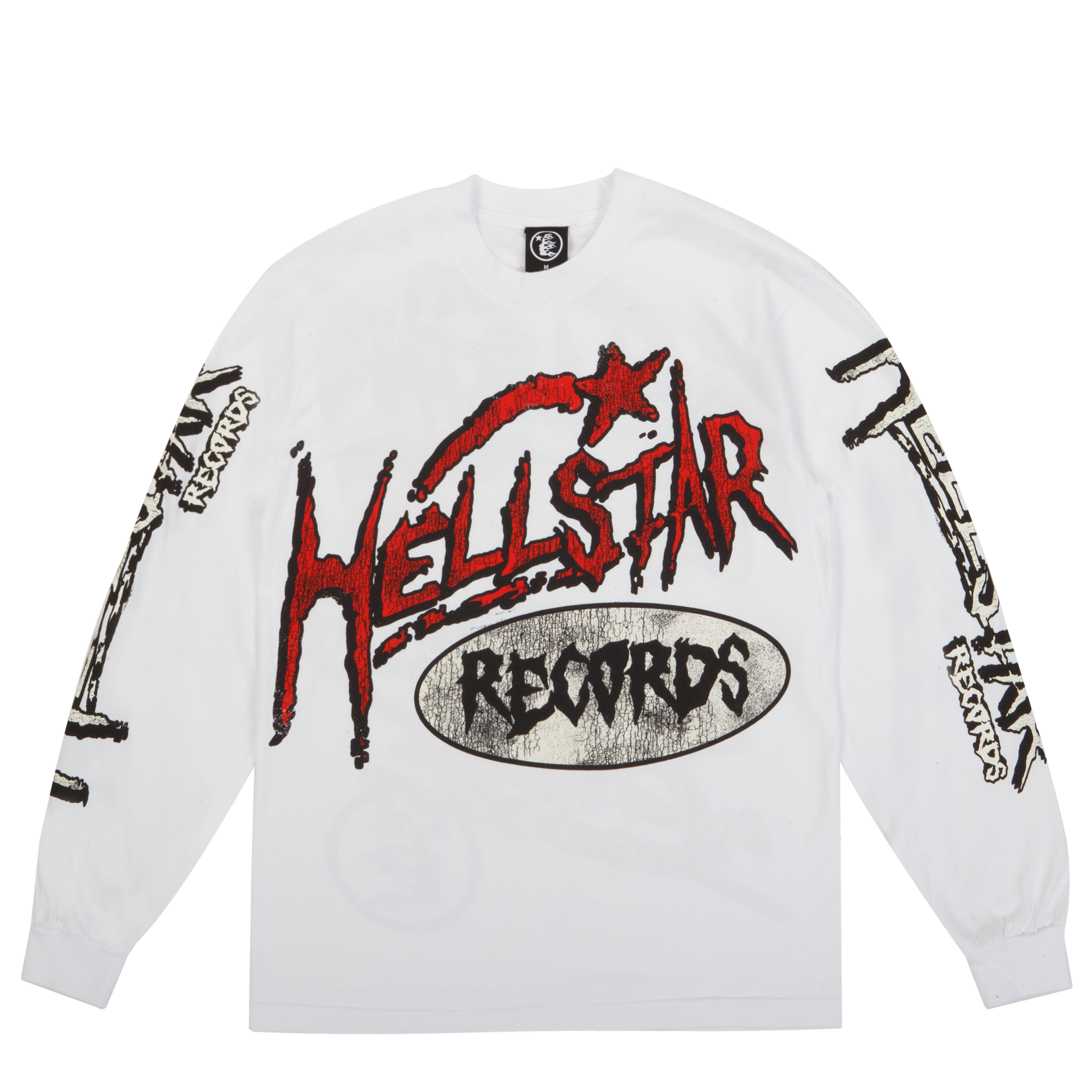 関税込み★HELLSTAR★Records 長袖 ホワイト Tシャツ Hellstar_records_longsleeve_a2