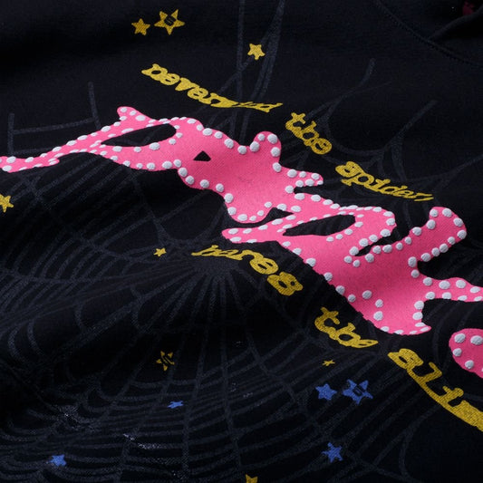 Sp5der Worldwide Punk Sweatshirt Black