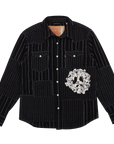 Denim Tears Peace Patchwork Western Button Up Black