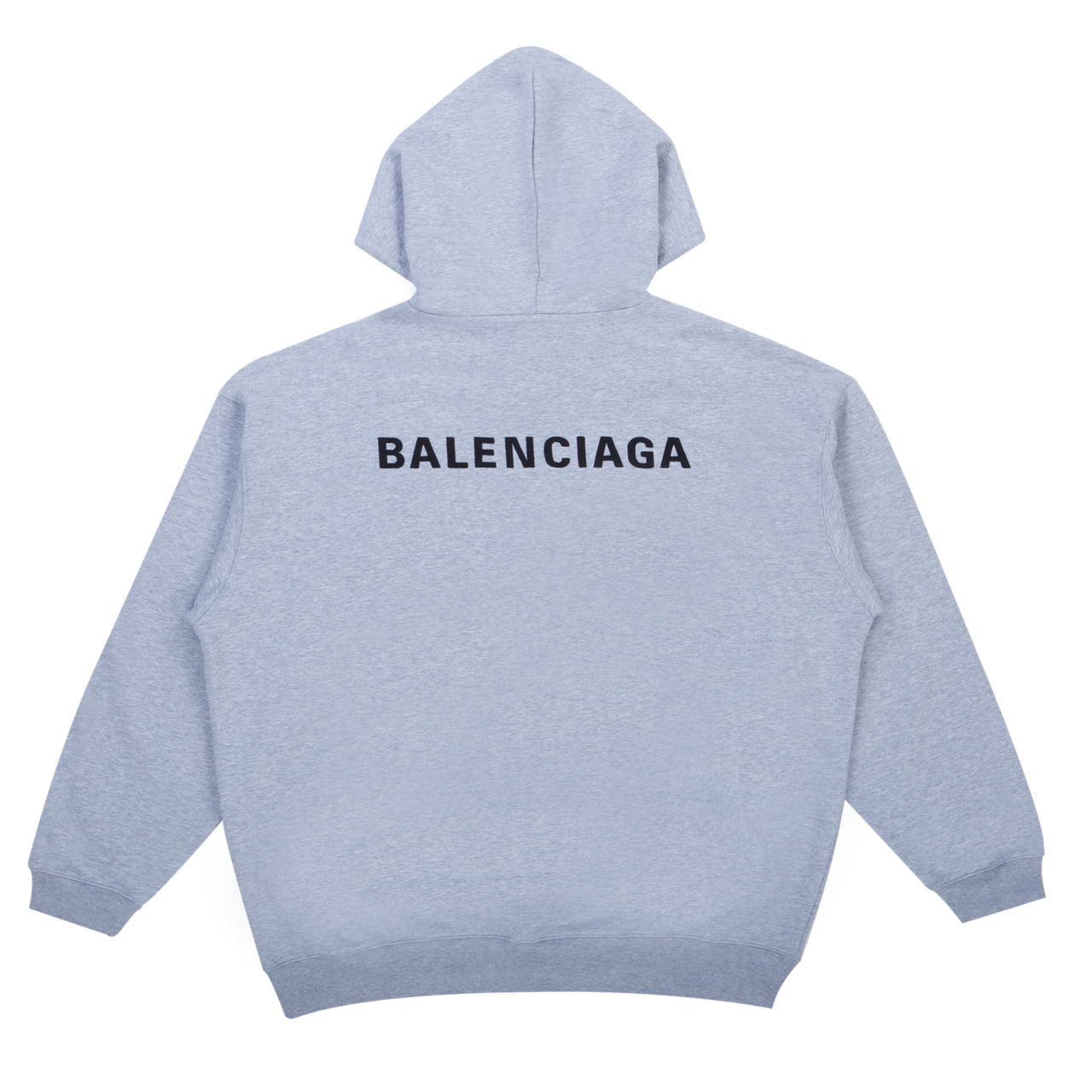 Balenciaga Logo Embroidered Cotton Jersey Sweatshirt Grey