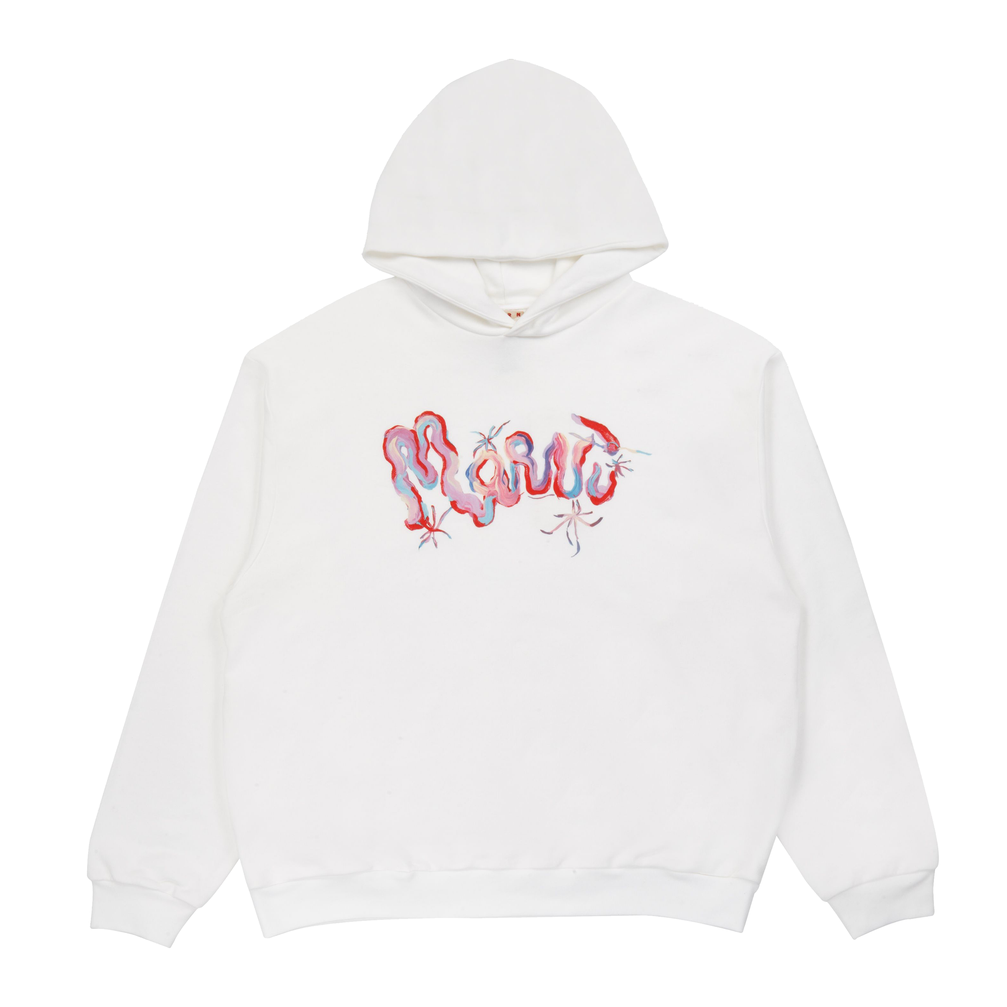 Marni Painterly Logo Sweatshirt Stone White