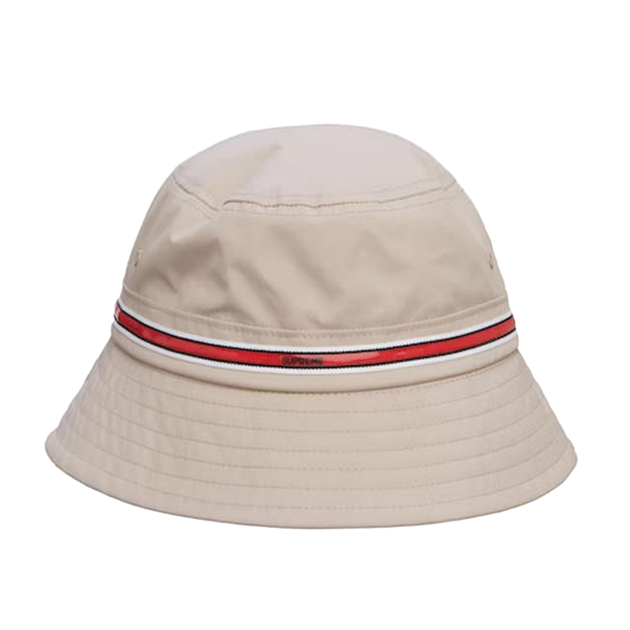 Supreme FW22 Silicone Stripe Crusher Bucket Hat Beige OS