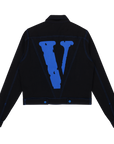 Vlone Friends Denim Jacket Black Blue