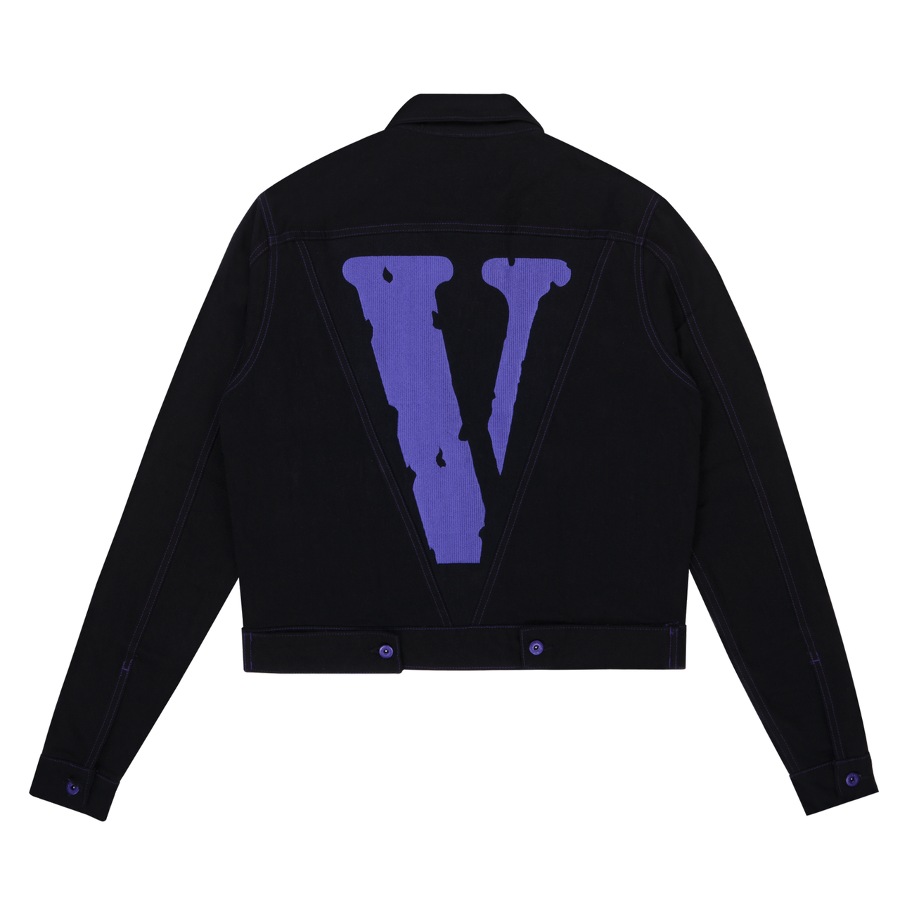 Vlone Friends Denim Jacket Black Purple