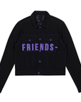 Vlone Friends Denim Jacket Black Purple