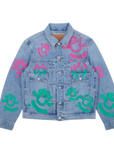 Denim Tears Bstroy Type-2 Denim Jacket Light Wash Pink/Green