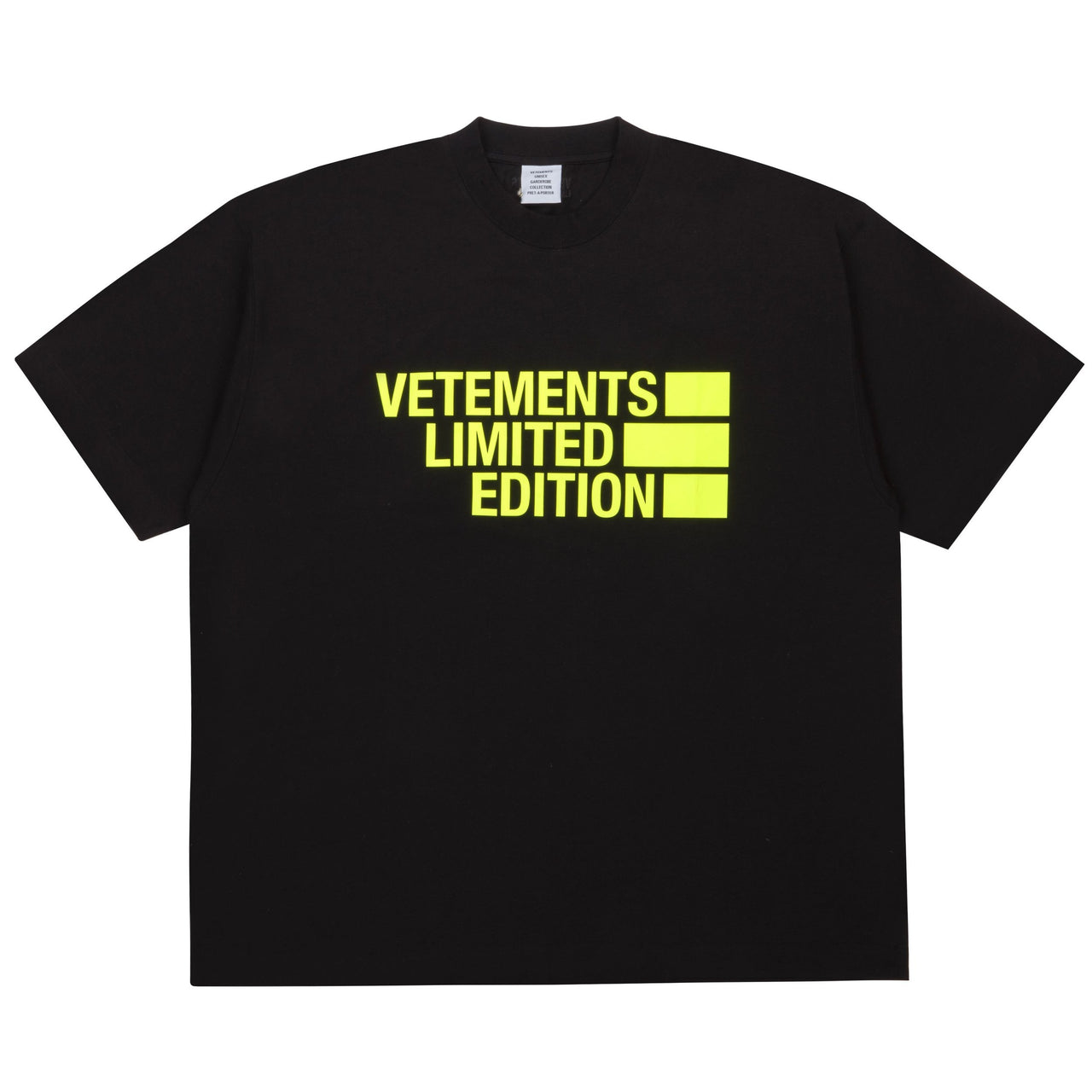 Vetements Big Logo Limited Edition Tee Black Yellow