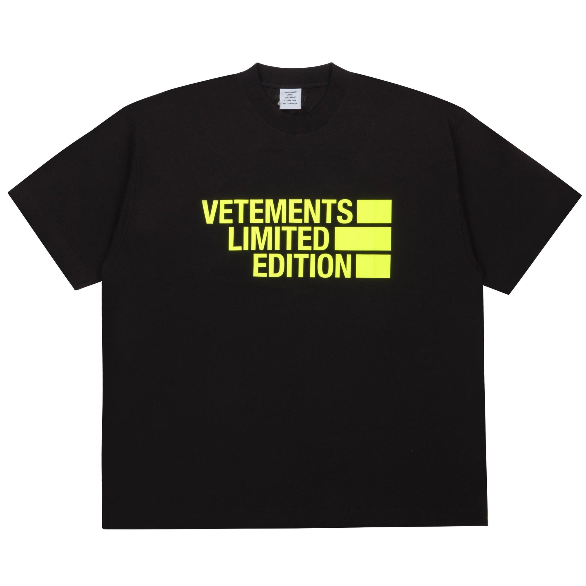 Vetements Big Logo Limited Edition Tee Black Yellow