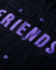 Vlone Friends Denim Jacket Black Purple